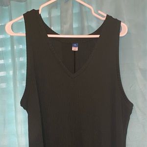 Old Navy Sleeveless V-Neck Ribbed Maxi Shift Dress